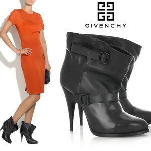 $995 Givenchy Leather Bianco Slouch Boots Sz 10